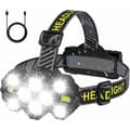 Laderbar hodelykt - Oppgradert 22000 Lumen 10 LED 10 Moduser Super Lys
