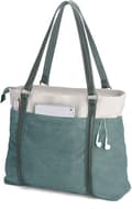 Kvinder Laptop Tote Arbejde Let Patchwork Lærred 15.6\" Tote Pung
