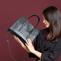 Miniatyrbillede 2 af 2: Laptop taske til kvinder 15,6 tommer Laptop Tote taske Læder Classy Com