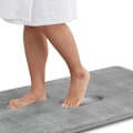 Miniatyrbillede 1 af 3: Bademåtter til badeværelse skridsikre - Grå 17\" x 24\" Memory Foam Bad