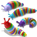 Miniatyrbild 5 av 5: Fidget Slug Leksak, 2 st 3D Ledade Klibbiga Stretch Sensoriska Leksaker
