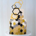 Miniatyrbilde 2 av 5: Sekskantet kakeform - Geometrisk multikutter - Fotballkake Fudge