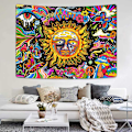 Pikkukuva 3 / 5: Sublime Tapestry Trippy Tapestry Sun Tapestry Hippie Mushroom Tap