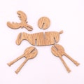 Miniatyrbillede 5 af 5: 4 stk. DIY træ elg ornament, juledekoration forsyninger, Crea