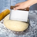 Miniatyrbillede 3 af 5: Træhåndtag Rustfrit Stål Dejskraber Kage Dejskraber Do
