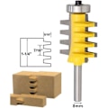 Miniatyrbilde 4 av 5: 8 mm Skaft Jernbane Finger Reversibel Joint Router Kolle Bit Kjegle Tenon Fr