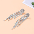 Miniatyrbillede 2 af 4: Lange kvast øreringe til kvinder,Rhinestone Statement Drop E