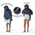Miniatyrbild 4 av 5: (Gul, XL) Varm Absorberande Poncho, Badrock Hjälp Strand Byte, P