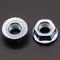 Miniatyrbilde 3 av 4: M10 standard stigning, sekskantmutter med tagger, 5 stk