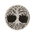 Miniatyrbillede 3 af 4: 2 stk. Træ af liv patch broderi (sort og hvid) badge