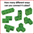 Miniatyrbillede 5 af 5: Link Cubes - Sæt med 100 - Matematisk manipulation til arkitekt