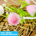 Miniatyrbillede 5 af 5: 2 stk. Plug-in Blomster LED Svampe Natlampe med Skumring til