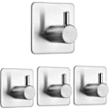 Miniatyrbild 1 av 5: 4-pack självhäftande krokar, handdukskrokar, väggkrokar i rostfritt stål för