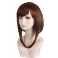 Miniatyrbild 5 av 5: Kort brun bob peruk med lugg Cosplay Anime Makeup för min han