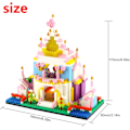 Miniatyrbillede 2 af 5: 1 stk. Princess Castle Mikro Byggeklodser Mini Byggelegetøj Klodser