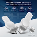 Miniatyrbillede 4 af 5: Apple Watch USB magnetisk opladeradapter, USB A/Type C 2-i-1 Con