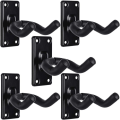 Miniatyrbild 1 av 5: 5-pack gitarrväggfästen - svarta gitarrkrokar för vägg