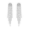 Miniatyrbillede 1 af 4: Lange kvast øreringe til kvinder,Rhinestone Statement Drop E
