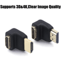 Miniatyrbillede 2 af 4: HDMI-adapter 90 grader og 270 grader vinklet HDMI-stik A