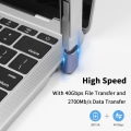Miniatyrbilde 3 av 5: USB C 90 graders adapter for USB 4 kabeladapter, 40 Gbps USB C Ada