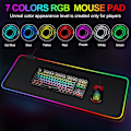 Miniatyrbillede 3 af 5: Stor RGB Gaming Musemåtte - 10 Lystilstande Touch Control Udvidet