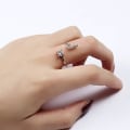 Miniatyrbilde 3 av 5: 2 stk/sett Initial Letter Alphabet Knuckle Rings A-Z Sølv og Gull