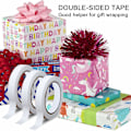Miniatyrbilde 4 av 5: 3 ruller dobbeltsidig tape sett solid tape for kontor DIY håndverk, 8m