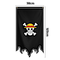 Pikkukuva 2 / 5: 4-osainen animelippu Luffy Pirate Legion -lippu seinäkoriste B