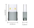 Miniatyrbilde 4 av 5: USB C-hunn til USB-hann-adapter, 3-pakning, Type C til USB A-lader