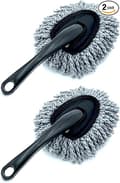 grå 2-pack Mikrofiber Bil Duster, Borste, Mjuk Repfri Återanvändbar