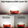 Miniatyrbillede 2 af 5: Genopladelig LED-projektør Byggeplads-projektør 60W Rech
