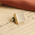 Miniatyrbilde 3 av 5: Gammeldags messing lang leve skildpadde segl, Wenwan håndtak stykke, c