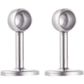 Miniatyrbilde 1 av 4: Set med 2 klesskapsstangstøtter i rustfritt stål Diameter 19 mm