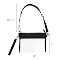 Pikkukuva 5 / 5: Läpinäkyvä crossbody-laukku, stadionhyväksytty PU-nahkainen läpinäkyvä konserttilaukku B