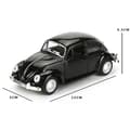Miniatyrbild 3 av 5: Vintage Beetle Diecast Pull Back Bilmodell Leksak Vit