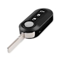 Miniatyrbillede 3 af 4: 3 knappers bilnøgle cover Fob til Fiat Sort one size