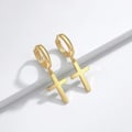 Miniatyrbild 4 av 5: Guld Dangle Drop Hoop Örhängen för Kvinnor Guld