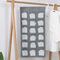 Miniatyrbild 3 av 4: Grå 2-pack Hängande Förvaringsväska Underklädesorganisatör för Garderob Dubbel-