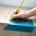 Miniatyrbillede 3 af 5: Multifunktionel 3D firkant-45 til 90 multifunktionel firkant lineal
