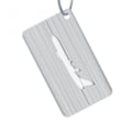 Miniatyrbild 3 av 3: 1 st Bagagetagg i Aluminium med flygplansmotiv - Silver Silver