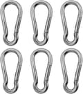 Karbinhakar - 6x60mm - 6-pack - Karbinhakar i 304-stål
