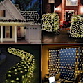 Miniatyrbilde 2 av 5: Nettlys, 192 LED Nettlys 3M X 2M 8 Moduser Vanntett Energibesparende, Dimbar for Soverom Jul Bryllup Fest Hjem Hage, Varm Hvit