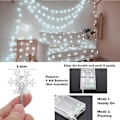 Miniatyrbillede 5 af 5: Julelys, 20 fod 40 LED snefnug streng lys vandtæt