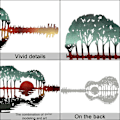 Miniatyrbild 3 av 5: 30*15cm Abstrakt Multicolor Gitarr Metall Väggkonst Bar Dini