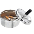 Miniatyrbild 5 av 5: Askkopp Liten Silver Utomhus Askkopp Krom Utomhus Askkopp Med