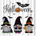 72\" x 72\" Happy Halloween Duschdraperi för Badrum Set Höst Au