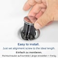 Miniatyrbillede 4 af 5: 1 stk Universal Badeværelsesvask Stop Ø 40 mm, Krom Aftapningsprop, Lavet af