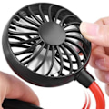 Miniatyrbillede 2 af 5: Bærbar ventilator - Hæng om halsen / Halsventilator - Sort Sort