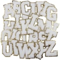 Miniatyrbillede 1 af 5: Hvide 26 engelske håndklæder broderede stof patches tøj hatte B