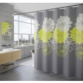 Miniatyrbilde 2 av 4: Gul Grå Blomster Dusjforheng Peon Blomster 72Wx72L Tommer Sprin